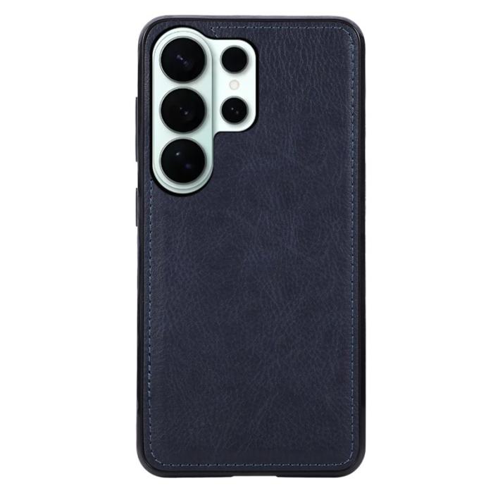 OEM - Mobilskal för Samsung Galaxy S26 Ultra Litchi Textur Konstläder - Blå