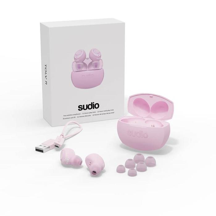 UTGATT5 - SUDIO TOLV R True Wireless In-Ear Hörlur Med Mic - Rosa