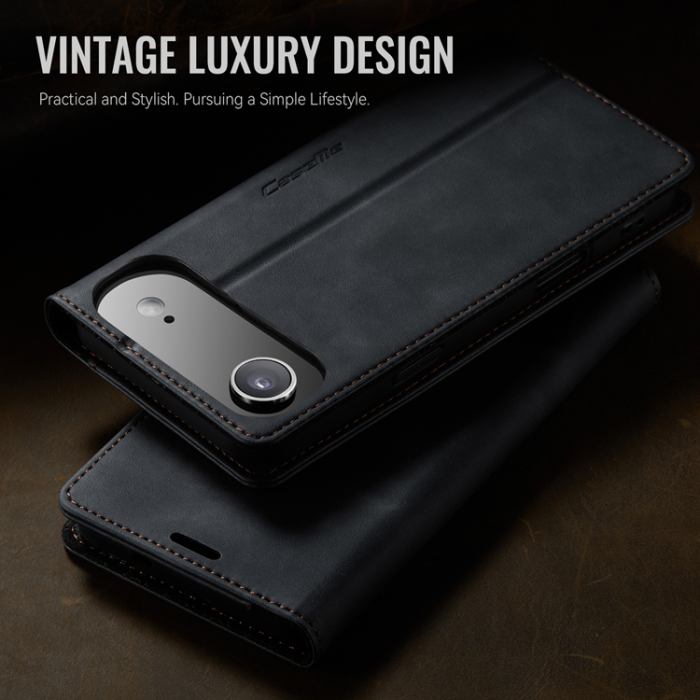Caseme - Caseme iPhone Air Plånboksfodral RFID Blocking 033 - Svart