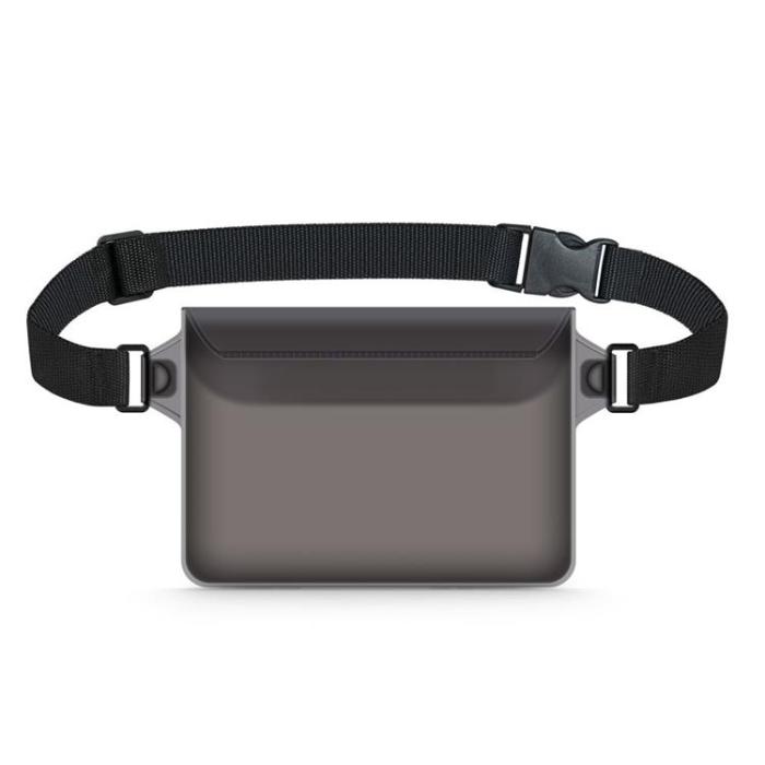 Tech-Protect - Tech-Protect Universala Vattentät Mobilväska 10 Inch - Svart/Clear