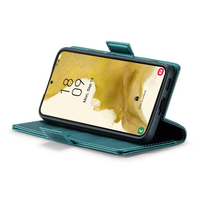 Caseme - CASEME Plånboksfodral Konstläder för Samsung Galaxy S22 5G - Grön