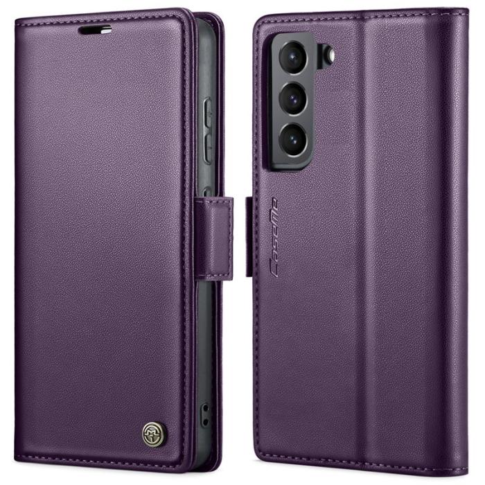 Caseme - CASEME Plånboksfodral Konstläder för Samsung Galaxy S22 5G - Lila
