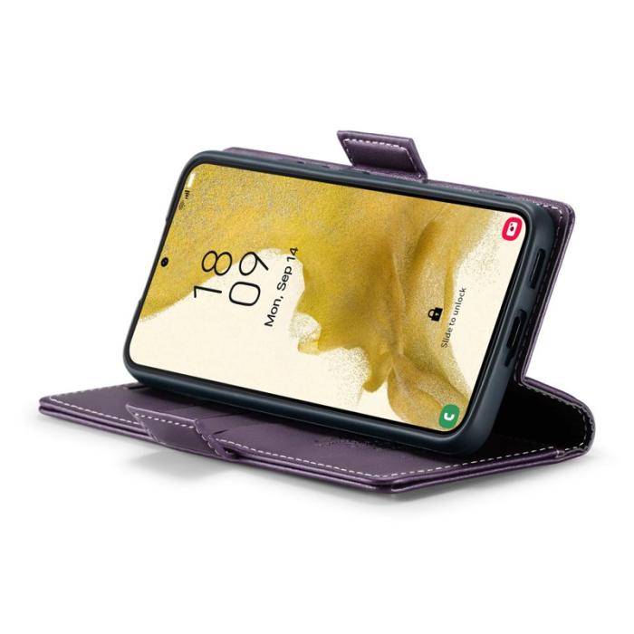 Caseme - CASEME Plånboksfodral Konstläder för Samsung Galaxy S22 5G - Lila