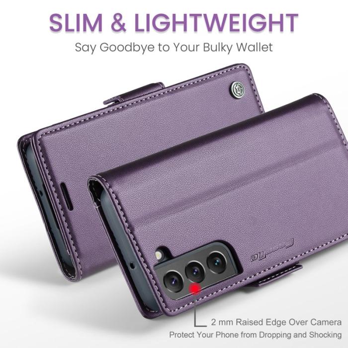 Caseme - CASEME Plånboksfodral Konstläder för Samsung Galaxy S22 5G - Lila