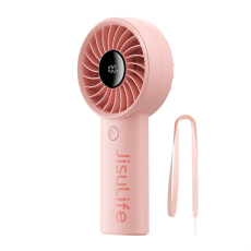 Jisulife - Jisulife Bärbar USB Handfläkt 5000 mAh Life4 - Rosa