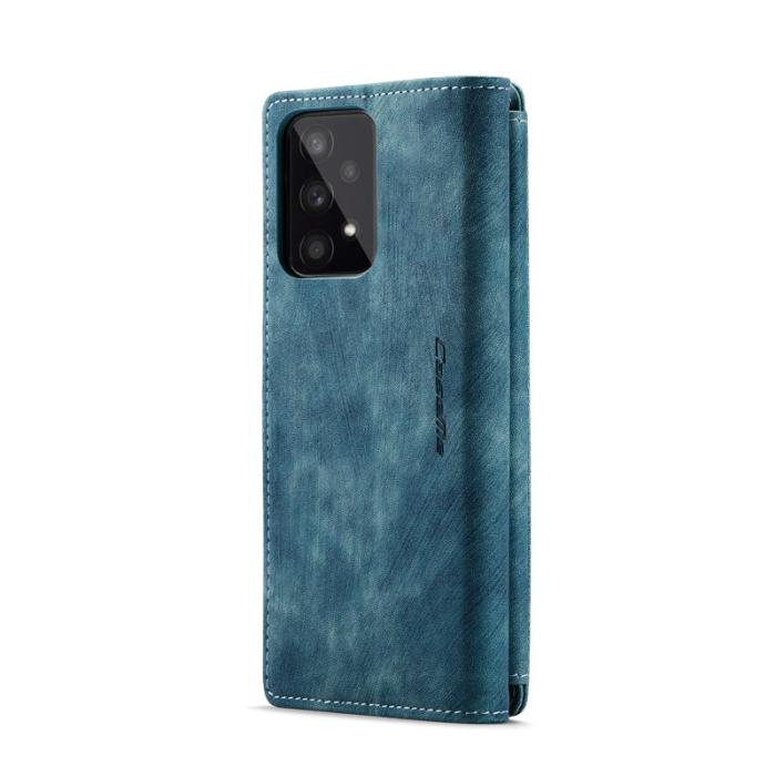 Caseme - CASEME Konstläder Plånboksfodral för Samsung Galaxy A53 5G med rem - Grön