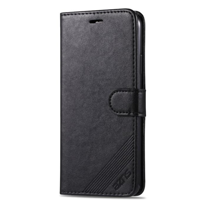 AZNS - AZNS iPhone 13 mini Plånboksfodral Konstläder Stöd Design - Svart