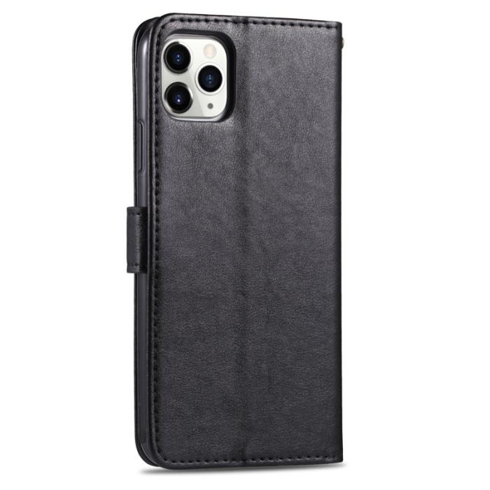 AZNS - AZNS iPhone 13 mini Plånboksfodral Konstläder Stöd Design - Svart