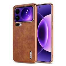 AZNS - AZNS Xiaomi 17 Pro Max Fodral Electroplating KonstL&auml;der - Brun