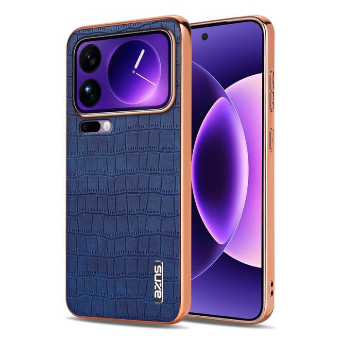 AZNS - AZNS Xiaomi 17 Pro Max Fodral - Electroplating KonstLäder - Blå