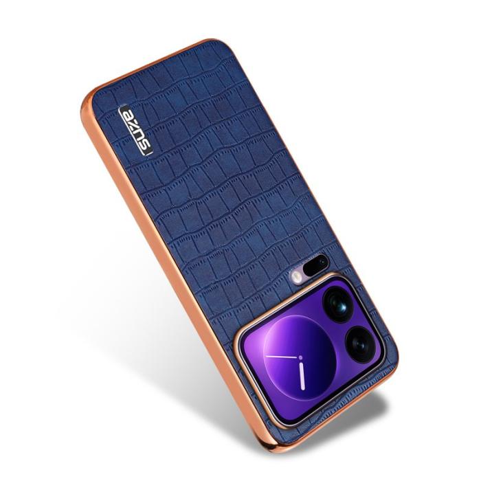 AZNS - AZNS Xiaomi 17 Pro Max Fodral - Electroplating KonstLäder - Blå