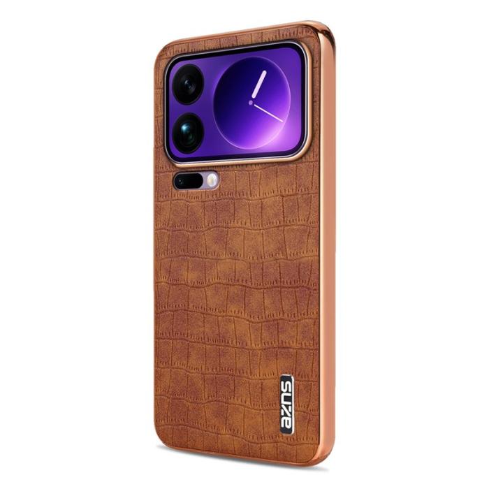 AZNS - AZNS Xiaomi 17 Pro Max Fodral Electroplating KonstLäder - Brun