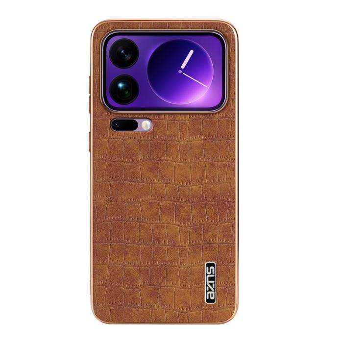 AZNS - AZNS Xiaomi 17 Pro Max Fodral Electroplating KonstLäder - Brun