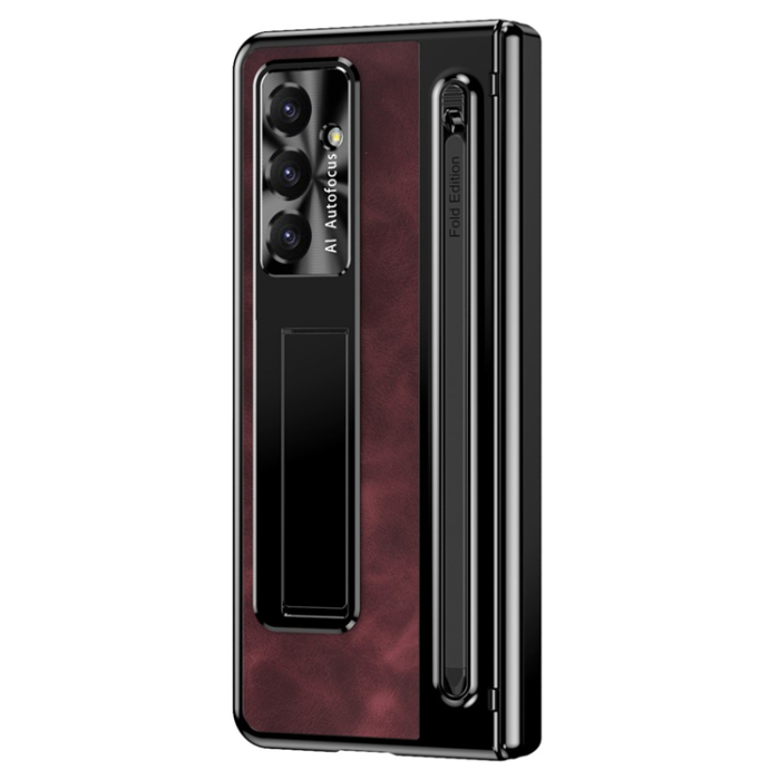 A-One Brand - Galaxy Z Fold 7 Mobilskal Kickstand med Stylus - Vinröd