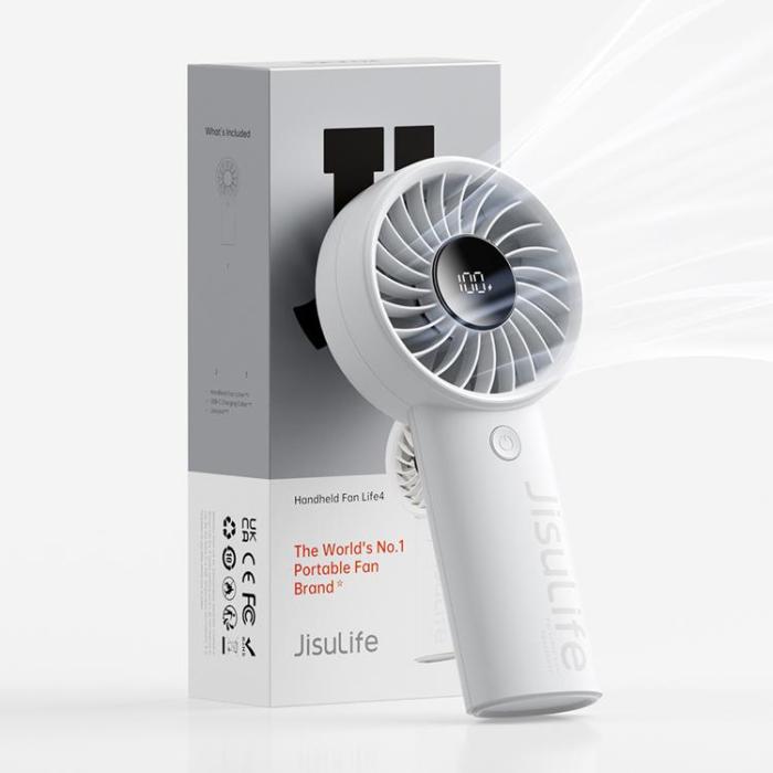 Jisulife - Jisulife Bärbar USB Handfläkt 3600 mAh Fan Life4 - Grå