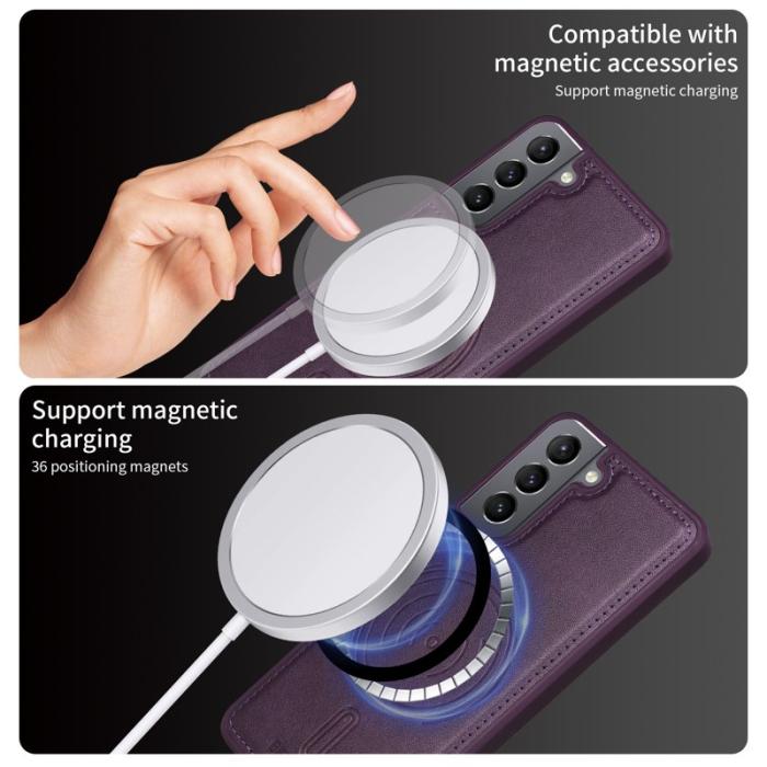 BETOPNICE - BETOPNICE Samsung Galaxy S21 5G Fodral KonstLäder - Lila