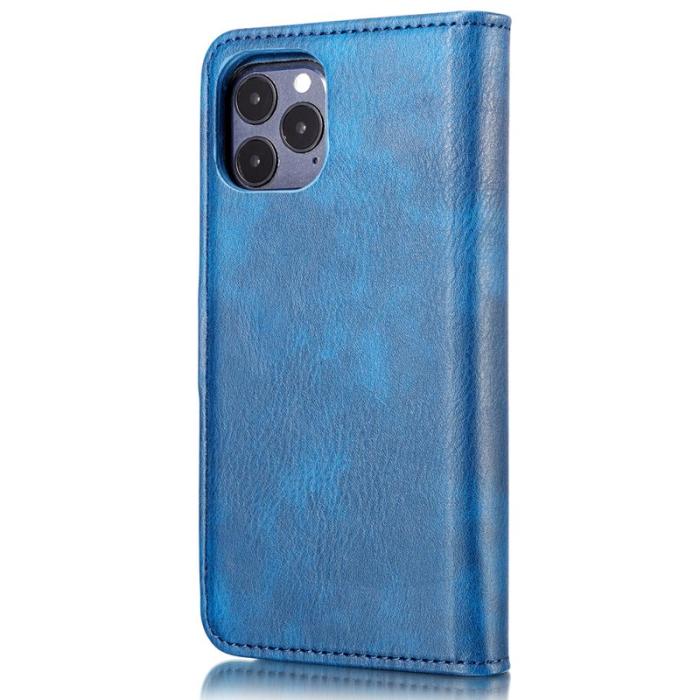 DG.MING - DG.MING iPhone 13 Pro Plånboksfodral Äkta Läder 2-i-1 Drop-resistant Blå