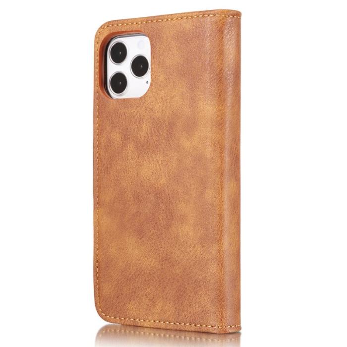 DG.MING - DG.MING iPhone 13 Pro Plånboksfodral 2-i-1 Drop-skydd Äkta läder Brun
