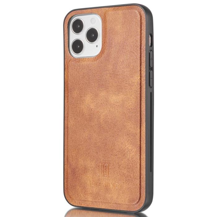 DG.MING - DG.MING iPhone 13 Pro Plånboksfodral 2-i-1 Drop-skydd Äkta läder Brun