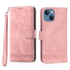 DIERFENG - DIERFENG DF-03 Pl&aring;nboksfodral f&ouml;r iPhone 13 mini - Konstl&auml;der - Rosa