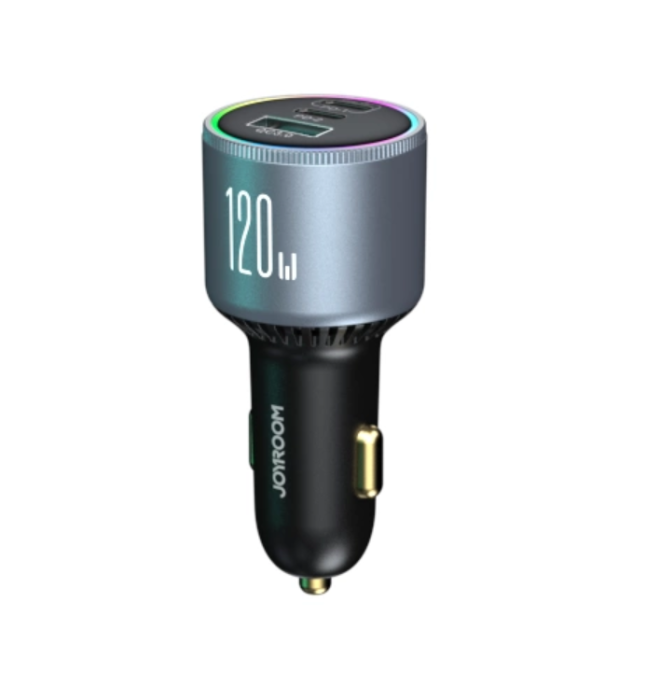 Joyroom - Joyroom Billaddare 2xUSB-C USB-A + USB-C kabel 100W - Mörkgrå