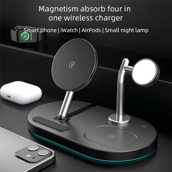 OEM - 4in1 MagSafe Trådlös Laddare iPhone, Apple Watch, Airpods