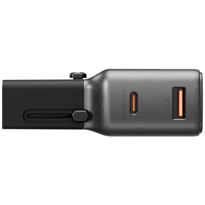 ENERGEA - Energea Snabbladdare 35W 1xUSB-A 1xUSB-C TravelGo - Grafitsvart