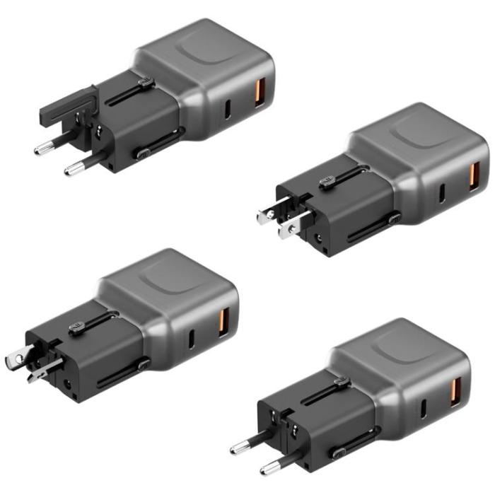 ENERGEA - Energea Snabbladdare 35W 1xUSB-A 1xUSB-C TravelGo - Grafitsvart