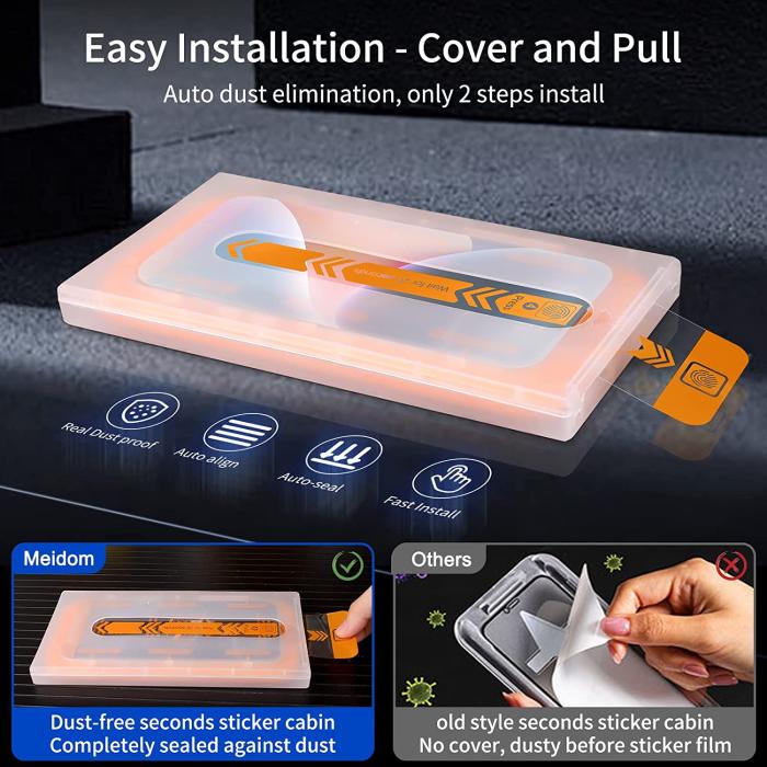OEM - Auto Dust Removal iPhone 14 Pro Härdat Glas Skärmskydd