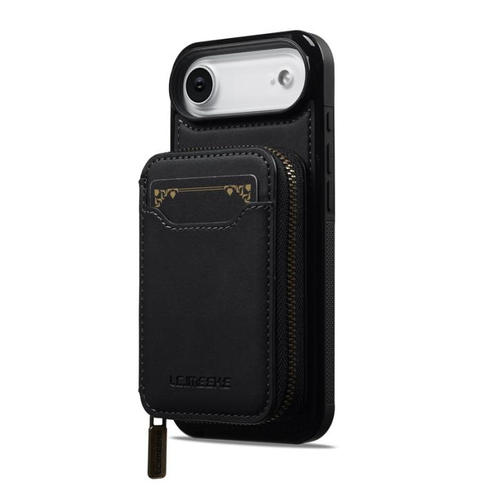 LC.imeeke - LC.IMEEKE L6 iPhone Air Plånboksfodral Magnetiskt - Svart Konstläder