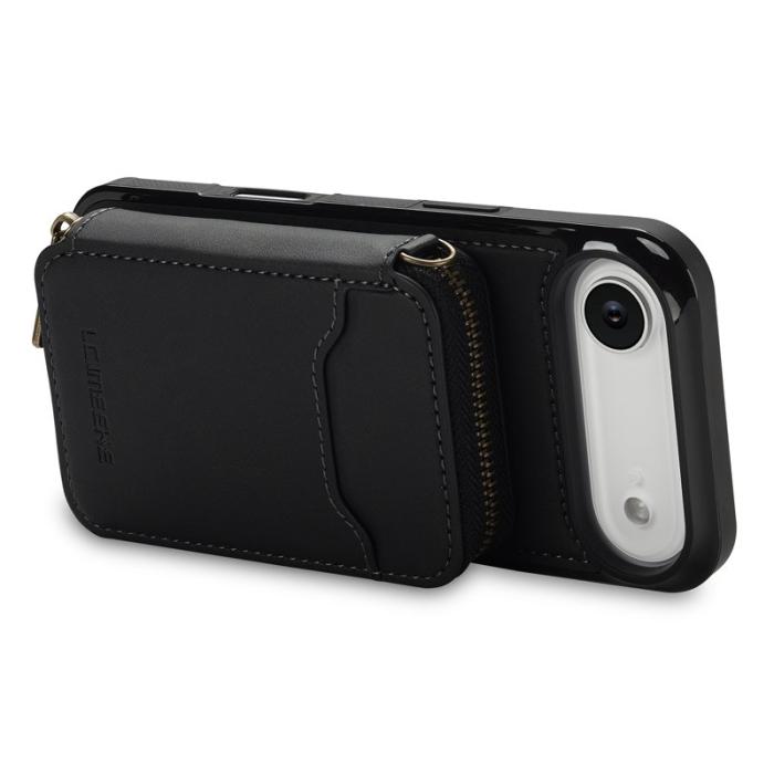 LC.imeeke - LC.IMEEKE L6 iPhone Air Plånboksfodral Magnetiskt - Svart Konstläder