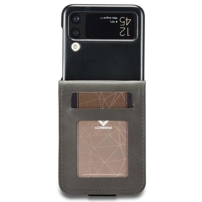 LC.imeeke - LC.IMEEKE Samsung Galaxy Z Flip4 Fodral KonstLäder - Grå