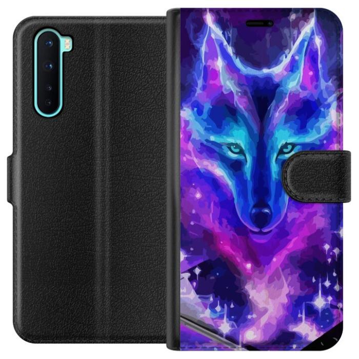 iSecrets - Plånboksfodral till OnePlus Nord med Neon Varg