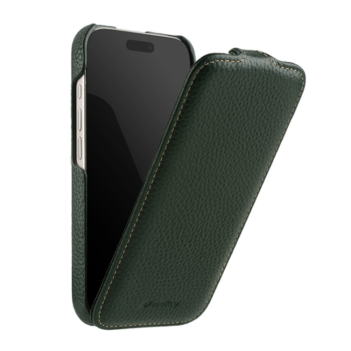 Melkco - MELKCO iPhone 17 Pro Mobilskal MagSafe Äkta Läder+PC - Grön