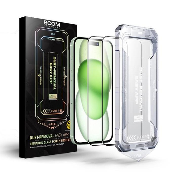 Boom of Sweden - LIVSTIDSGARANTI - BOOM iPhone 16 Härdat Glas Skärmskydd - 2 Pack