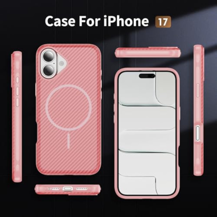 A-One Brand - iPhone 17 Mobilskal MagSafe Carbon Fiber Anti-Slip