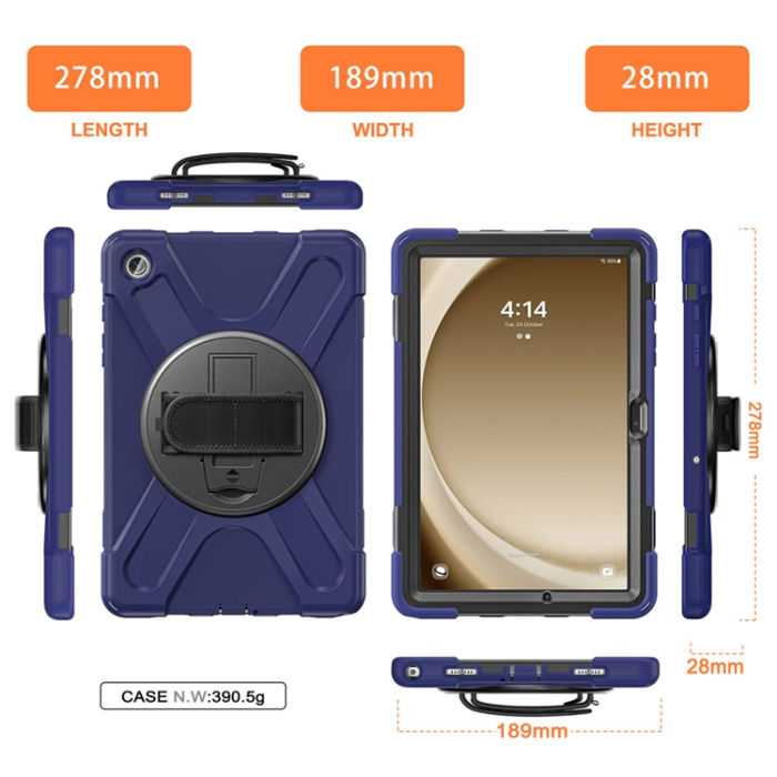 A-One Brand - Galaxy Tab A9 Plus Mobilskal Silikon Rotary Kickstand