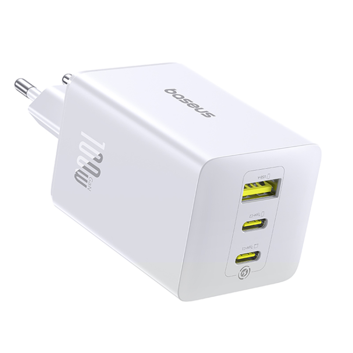 BASEUS - Baseus Snabbladdare 2 x USB-C/USB-A 100W EnerFill FE11 - Vit