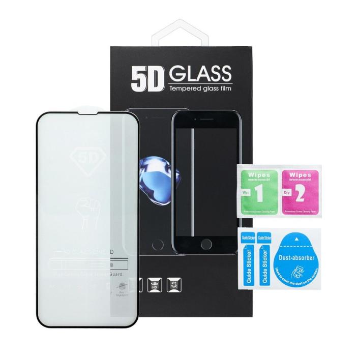 OEM - Huawei P30 Lite Härdat Glas Skärmskydd Full Glue - Svart
