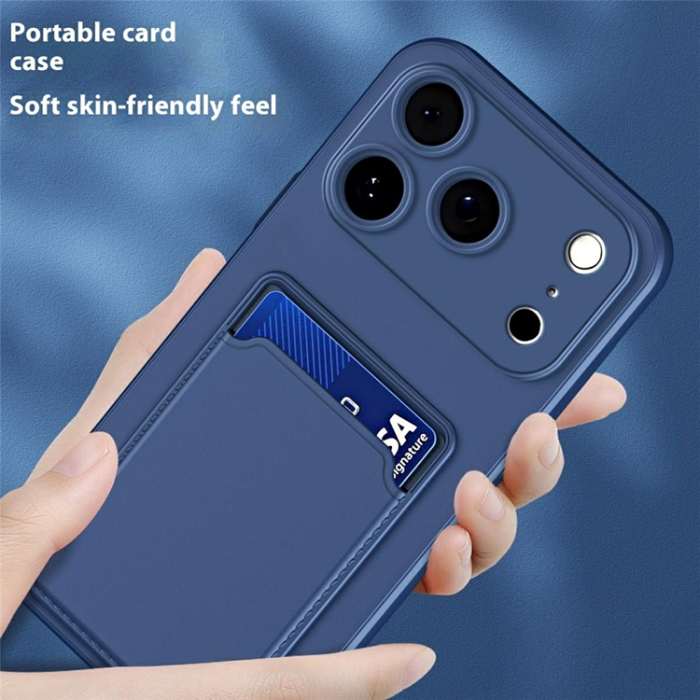 A-One Brand - iPhone 17 Pro Mobilskal Korthållare TPU - Svart