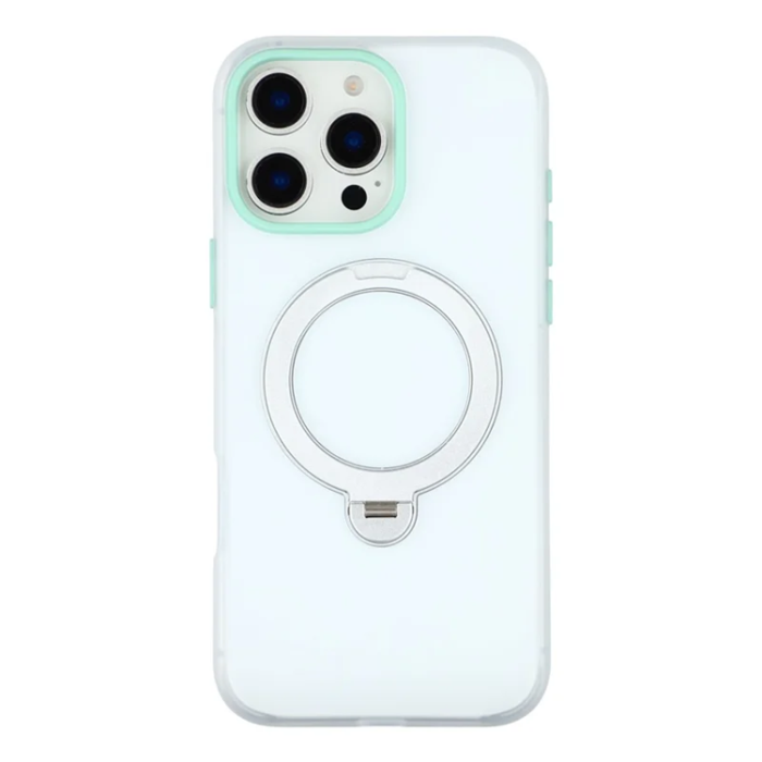 KIGC - KIGC iPhone 16 Pro Max Mobilskal Rotating Kickstand - Transparent