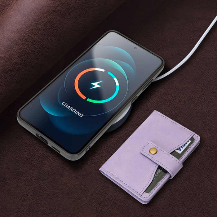 A-One Brand - Galaxy S25 Mobilskal MagSafe Detachable Korthållare Kickstand