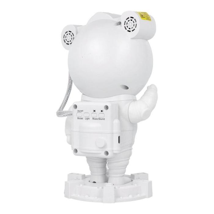 OEM - Astronaut Stjärnprojektor med Bluetooth Högtalare X2501 - Vit