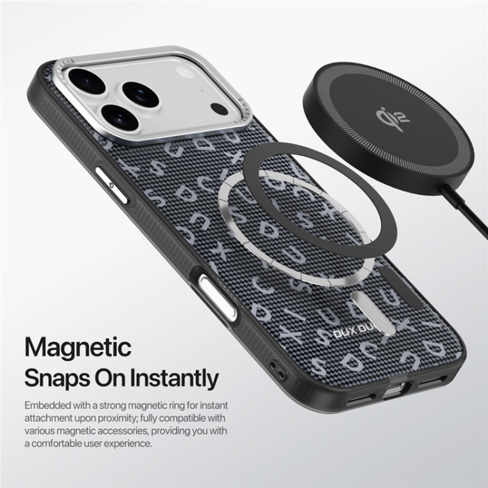 Dux Ducis - DUX DUCIS iPhone 17 Pro Max Mobiskal MagSafe Moro - Svart