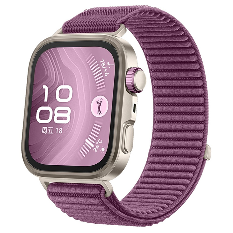 Huawei Watch Fit 4/Fit 4 Pro Armband Magic Tape Nylon - Plum | 5123 | AlltMobil
