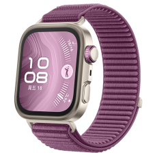 A-One Brand - Huawei Watch Fit 4/Fit 4 Pro Armband Magic Tape Nylon - Plum
