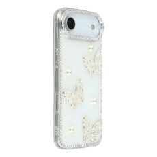 A-One Brand - iPhone Air Mobilskal Rhinestone Edge Pearl Butterfly