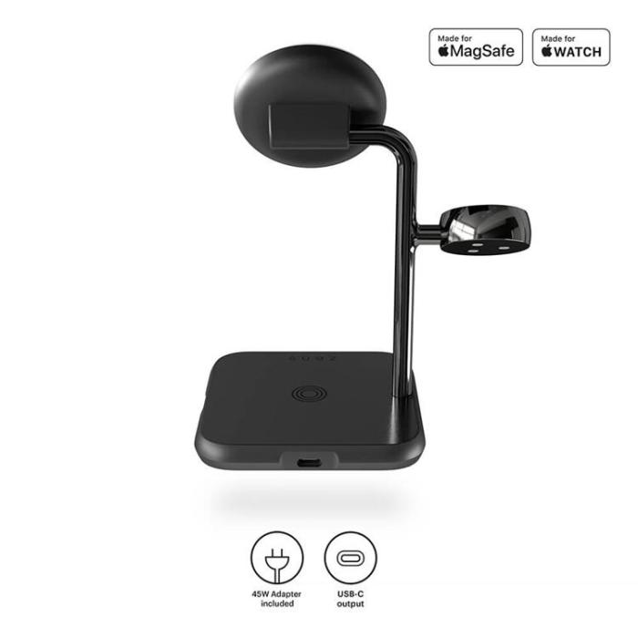 ZENS - Zens 4-in-1 Trådlös laddare Magsafe Watch - Svart