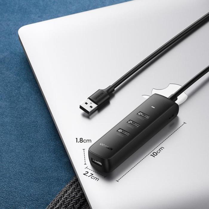UTGATT1 - Ugreen USB HUB Splitter Typ A - 4x USB 3.2 Gen 1 - Svart