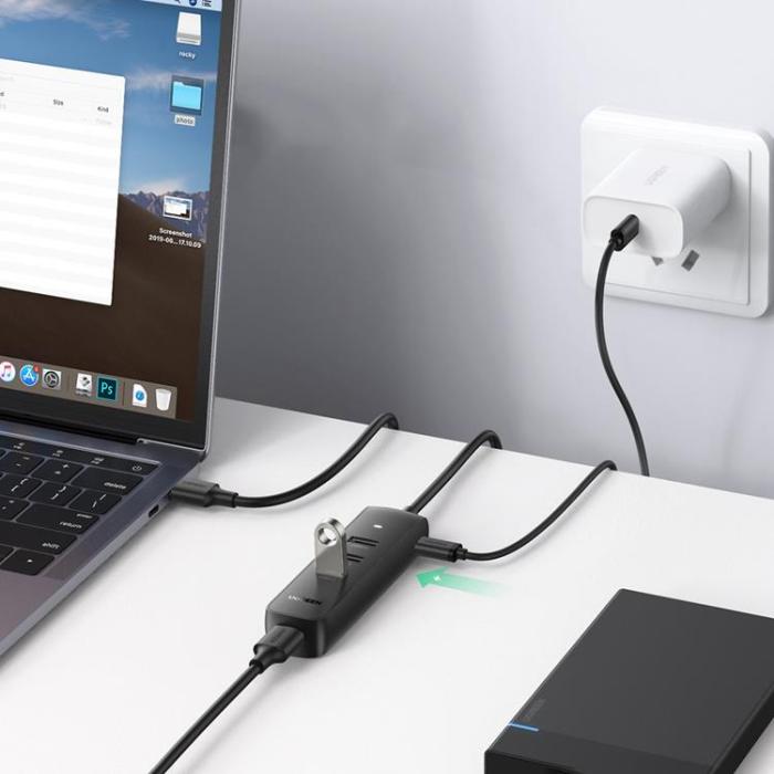 UTGATT1 - Ugreen USB HUB Splitter Typ A - 4x USB 3.2 Gen 1 - Svart